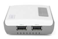 Digitus 2-Port USB 2.0 Wireless Multifunktions-Netzwerk Server, 300 Mbps