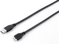 Equip Kabel USB 3.0 Typ-A -> Micro-B 1.8m schwarz...