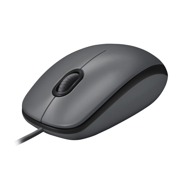 Logitech M100 Optical USB Mouse beidhändig 3 Tasten Scrollrad 1000dpi schwarz