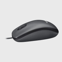 Logitech M100 Optical USB Mouse beidhändig 3 Tasten Scrollrad 1000dpi schwarz