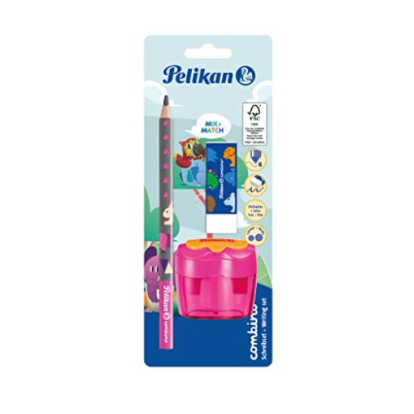 Pelikan Schreiblernbleistift Set Combino BS,Rad.,Ansp.,pink