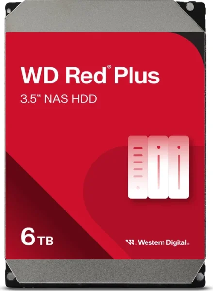 6TB  WD Red Plus Western Digital 3,5" HDD Dauerbetrieb