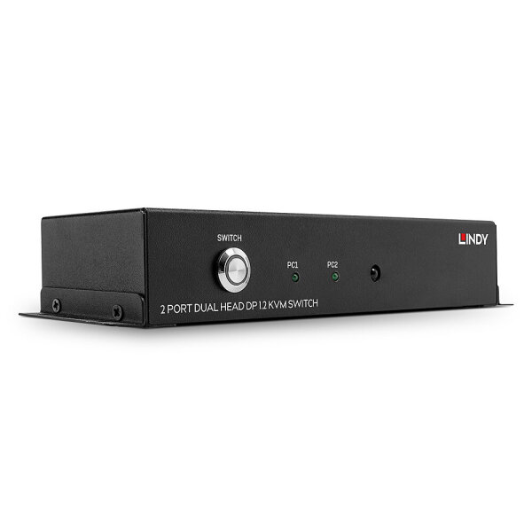 LINDY 2 Port Dual Head DisplayPort 1.2, KVM Switch