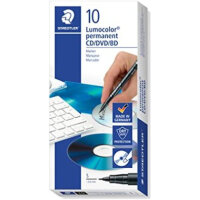 STAEDTLER Marker Lumocolor CD/DVD schwarz 10 Stück