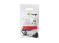 Equip USB 2.0 C auf C 90° abgewinkeltes Spiralkabel, Stecker/Stecker, 1 m