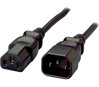 Equip Kaltgeräteverlängerung IEC C14 -> IEC C13 Stecker/Buchse 1.8m schwarz PVC Polybeutel