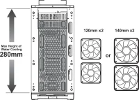 AZZA Geh Fulltower ATX Storm 6000B ARGB(Win-Glas,4xRGB)2xUSB