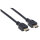 Manhattan High Speed HDMI-Kabel mit Ethernet-Kanal, CL3-zertifiziert für Wandinstallationen, HEC, ARC, 3D, 4K@60Hz, CL3, HDMI-Stecker auf HDMI-Stecker, geschirmt, schwarz, 1 m