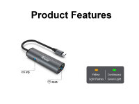 Equip Dock  1-1 USB-C->GbE,100W USB-C                  0.15m