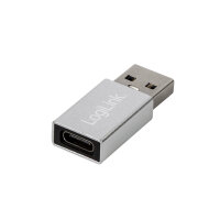 Logilink Adapter USB 3.2 Gen1 Type-C,USB-A/M zu USB-C/F,silb