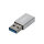 Logilink Adapter USB 3.2 Gen1 Type-C,USB-A/M zu USB-C/F,silb