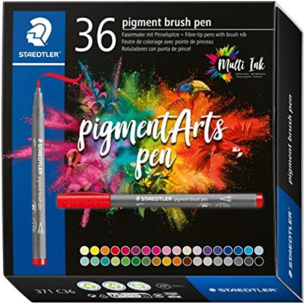 STAEDTLER MultiInk Pigment Arts brush pen 36er-Set sort. retail