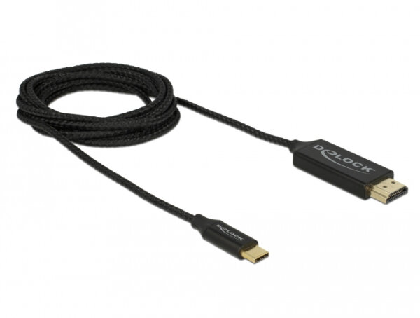DeLOCK USB 3.1 Typ-C > HDMI Kabel (DP Alt Mode) 4K 60Hz 2m schwarz