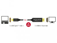 DELOCK USB Typ-C > HDMI Kabel (DP Alt Mode) 4K 60Hz 2m koax.