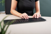 CHERRY TAS KW 9100 SLIM Wireless DE-Layout schwarz/silber