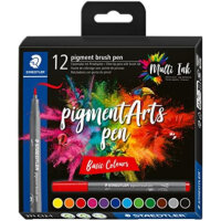 STAEDTLER MultiInk Pigment Arts brush pen 12er-Set sort....