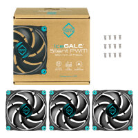 ICEBERG THERMAL IceGALE Silent PWM-120mm  Black (3er Pack)*