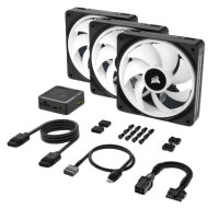Corsair iCUE LINK QX120 Black 3er Set RGB 120mm Lüfter LED-Steuerung Case Fan Pack 3 Stück schwarz