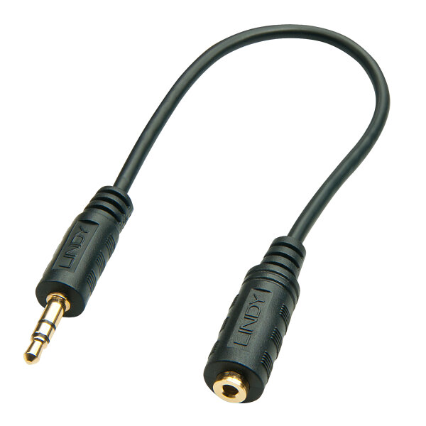 Lindy 35699 Audio-Kabel 20 m 3.5mm 2.5mm Schwarz