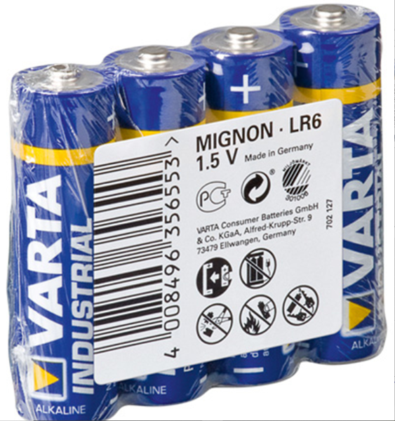 Varta Batterie INDUSTRIAL PRO Mignon AA  LR6  (4x in Folie)