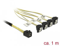 DELOCK SAS-Kabel MiniSAS HD SFF-8643 > 4xSATA 7Pin gew. 1.0m