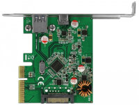 DELOCK PCI Expr. Card > 1x USB-C + 1x USB-A USB3.1 Gen 2