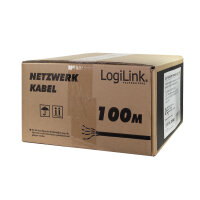 Logilink Erdverlegekabel S/FTP Cat7 AWG23 1000MHz schw. 100m