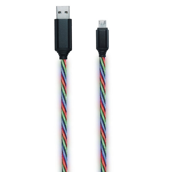 2GO USB Datenkabel "Tricolor" LED-Beleucht. Micro USB 1m