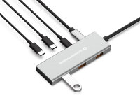 Conceptronic HUBBIES17G Schnittstellen-Hub USB 3.2 Gen 2 (3.1 Gen 2) Type-C 10000 Mbit/s Grau