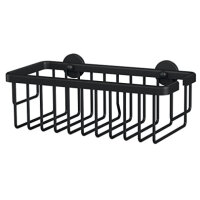 tesa MOON BLACK Duschkorb matt für Dusche und Badewanne