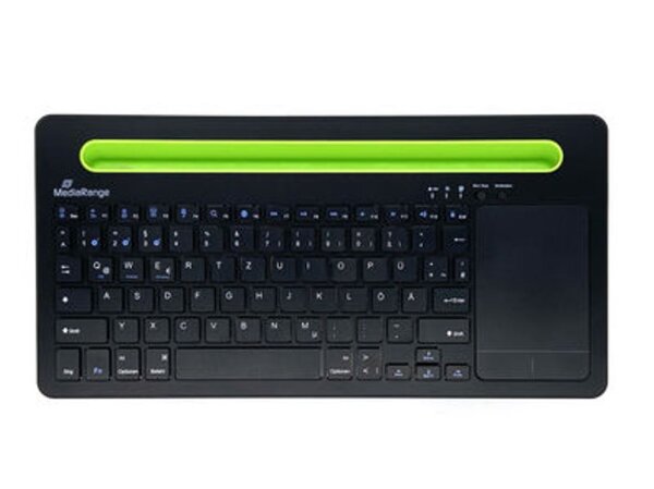 MediaRange Tastatur Wireless 78 Tasten Touchpad DE schwarz
