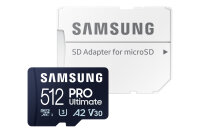 SD MicroSD Card 512GB Samsung SDXC PRO Ulti.(Class10) Adap retail