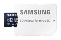 SD MicroSD Card 512GB Samsung SDXC PRO Ulti.(Class10) Adap retail