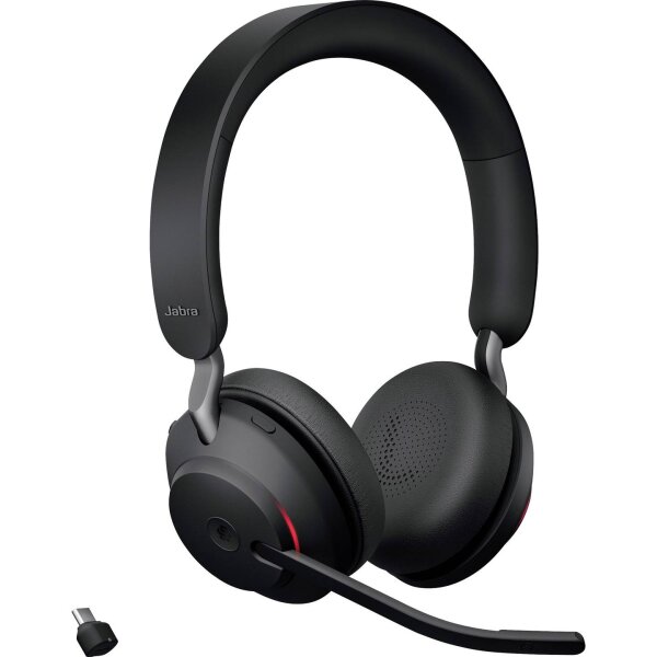 Jabra Headset Evolve2 65 MS Duo, inkl. Link 380c & Ladestat.