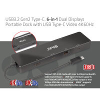 Club3D USB-C 6in1-HUB >HDMI/2xUSB-C/2xUSB/LAN 8K30Hz  PD100W retail