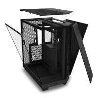NZXT H6 Flow All Black Edition Midi-Tower Case ATX Mehrkammerdesign 3x 120mm Lüfter schwarz