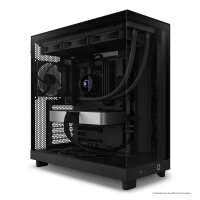 NZXT H6 Flow All Black Edition Midi-Tower Case ATX Mehrkammerdesign 3x 120mm Lüfter schwarz