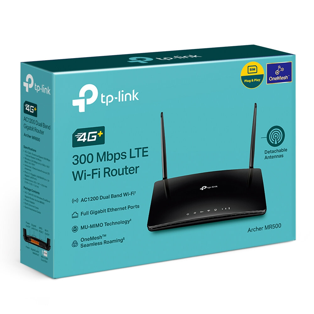 Wl Router TP-Link WL-Router Archer MR500 (AC1200/4G-LTE Modem), 123,90