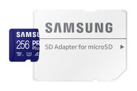 SD MicroSD Card 256GB Samsung SDXC PRO Plus (2023)(CL10) retail