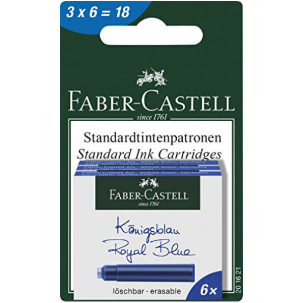 FABER-CASTELL Tintenpatronen blau 3 Schachteln BK