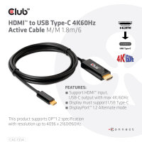 Club3D HDMI-Kabel A -> USB-C aktiv      4K60Hz...