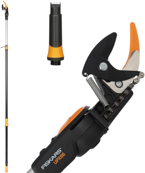 Fiskars UPX86 PowerGear X Teleskop-Schneidgiraffe 2.3m schwarz/orange