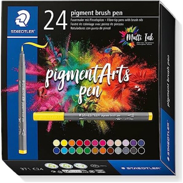 STAEDTLER MultiInk Pigment Arts brush pen 24er-Set sort. retail