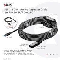 Club3D USB 3.2 A Verlängerungskabel 15m aktiv   5 Gbps St/Bu retail