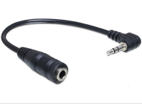 DELOCK Klinkekabel 3,5mm -> 2,5mm 90° Bu/St 0.14m
