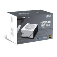 750 Watt ASUS AP-750G Prime Gold ATX 3.0 vollmodular 750W Netzteil 80 PLUS Gold 135mm Lüfter white bulk