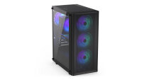 Endorfy Ventum 200 ARGB Black Edition ATX Midi-Tower 4x 120mm Lüfter 35.45l Volumen LED-Steuerung schwarz