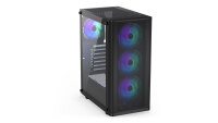 Endorfy Ventum 200 ARGB Black Edition ATX Midi-Tower 4x 120mm Lüfter 35.45l Volumen LED-Steuerung schwarz