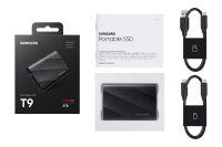SSD    2TB Samsung Portable SSD T9 USB3.2 Gen.2x2 black retail