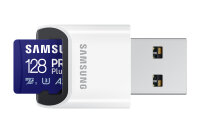 SD MicroSD Card 128GB Samsung SDXC PRO Plus (2023) Reader retail